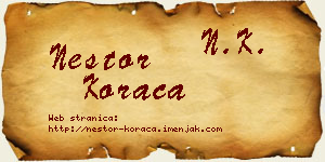 Nestor Koraca vizit kartica